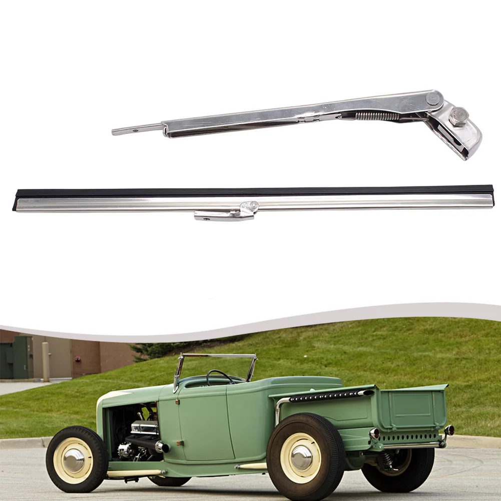 

11 Inch Stainless Steel Car Single Wiper Arm Professional Vehicle Rain Scraper Wiper For Jeep For Chevy Hot Rat Rod Street Boat