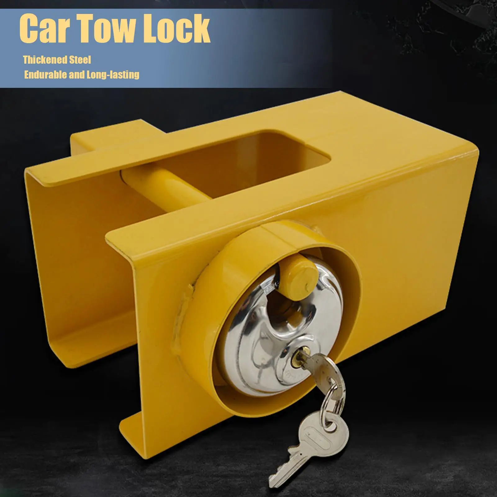 

Trailer Lock Universal Stainless Steel Auto Accessories Trailer Hitch Lock for Cargo Door Container Equipment Floor Jack Lawn