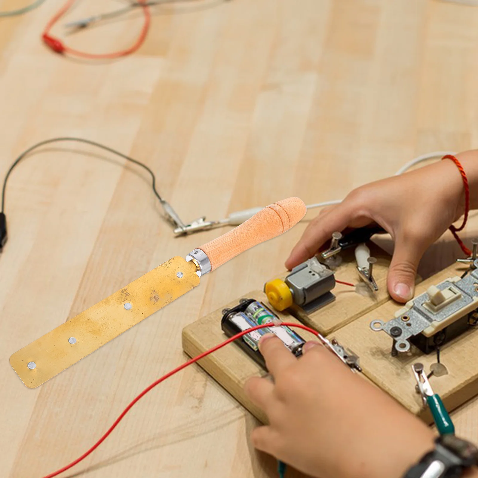 

Bimetallic Strip Instrument Copper Iron Thermal Expansivity Experiment Physics Teaching Kit Middle School Experiment Materials