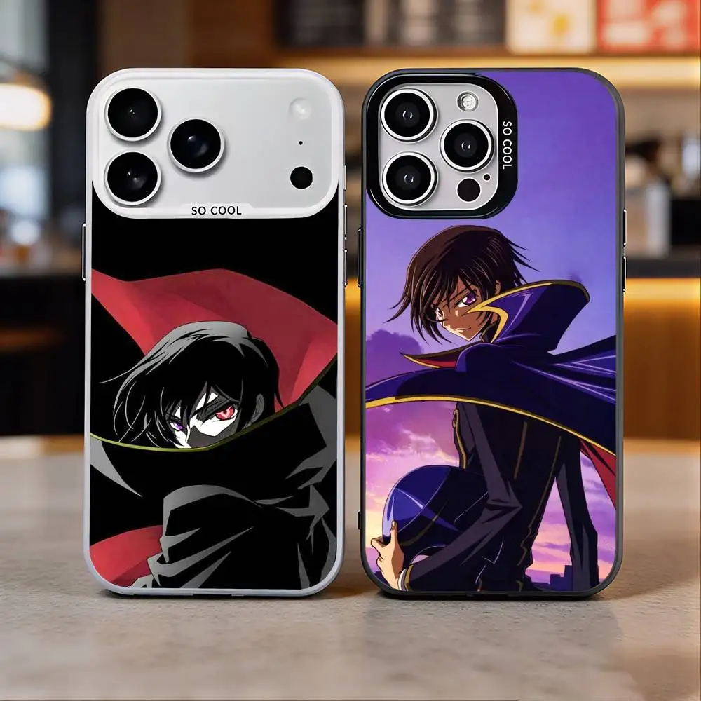 

C-Code G-Geass Phone Case For iPhone 17, 16,15,14,13,12,11 Plus,Pro Max, Colorful Silver Funda Cover