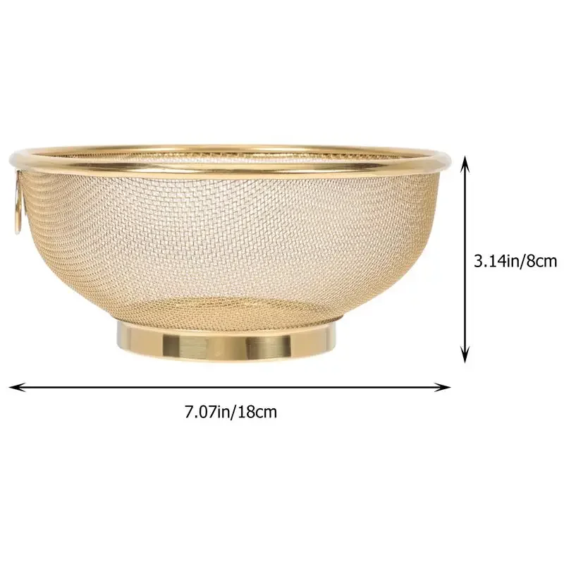 Stainless Steel Mesh Colander Fruit Sink Colander Stainer Rice Washing Bowl Fine Mesh Strainer Food Drain Basket Strainer Basket