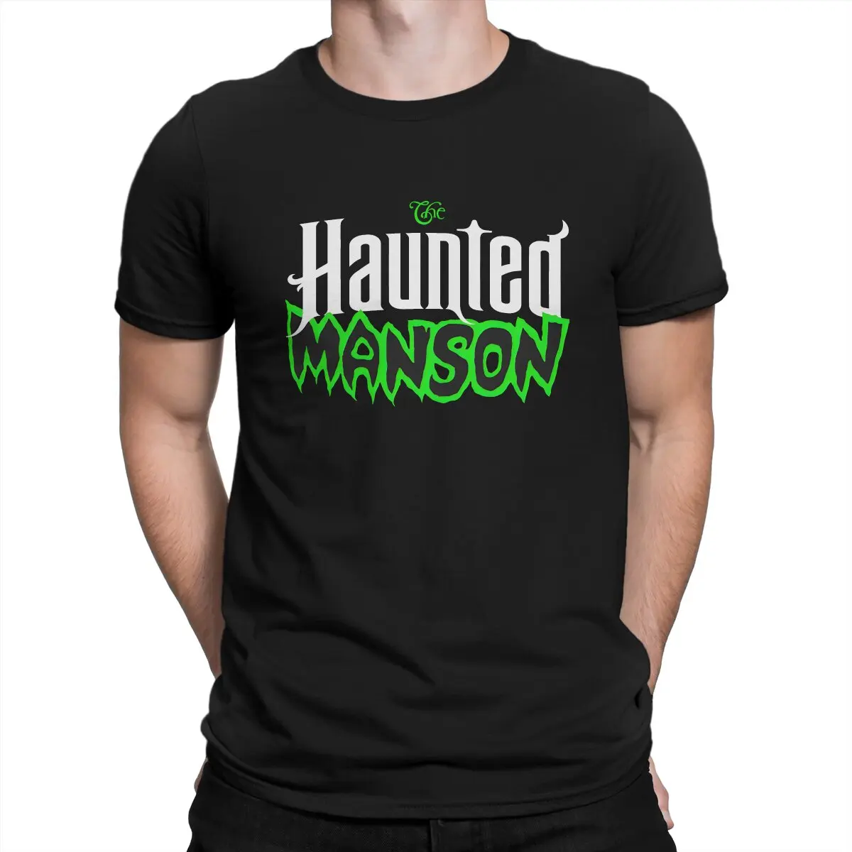 The Haunted Manson Man's TShirt The Haunted Mansion O Neck Short Sleeve 100% Cotton T Shirt Humor High Quality Gift Idea