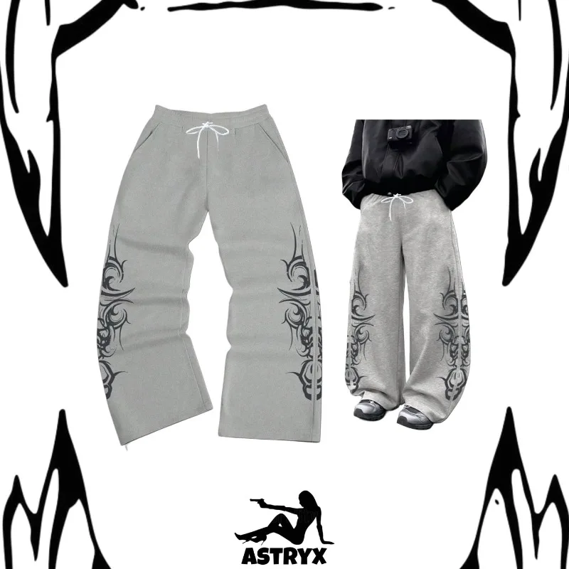 2026 Summer Fashion New Men's Women's Kids Casual Gothic Sports Jogging Pants Straight Leg Oversized Street Jogging Pants
