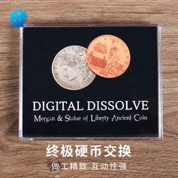 Digital Dissolve (Walking Liberty Half Dollar) Magic Tricks Visually Coin Change Magia Magician Close Up Illusions Gimmick Props