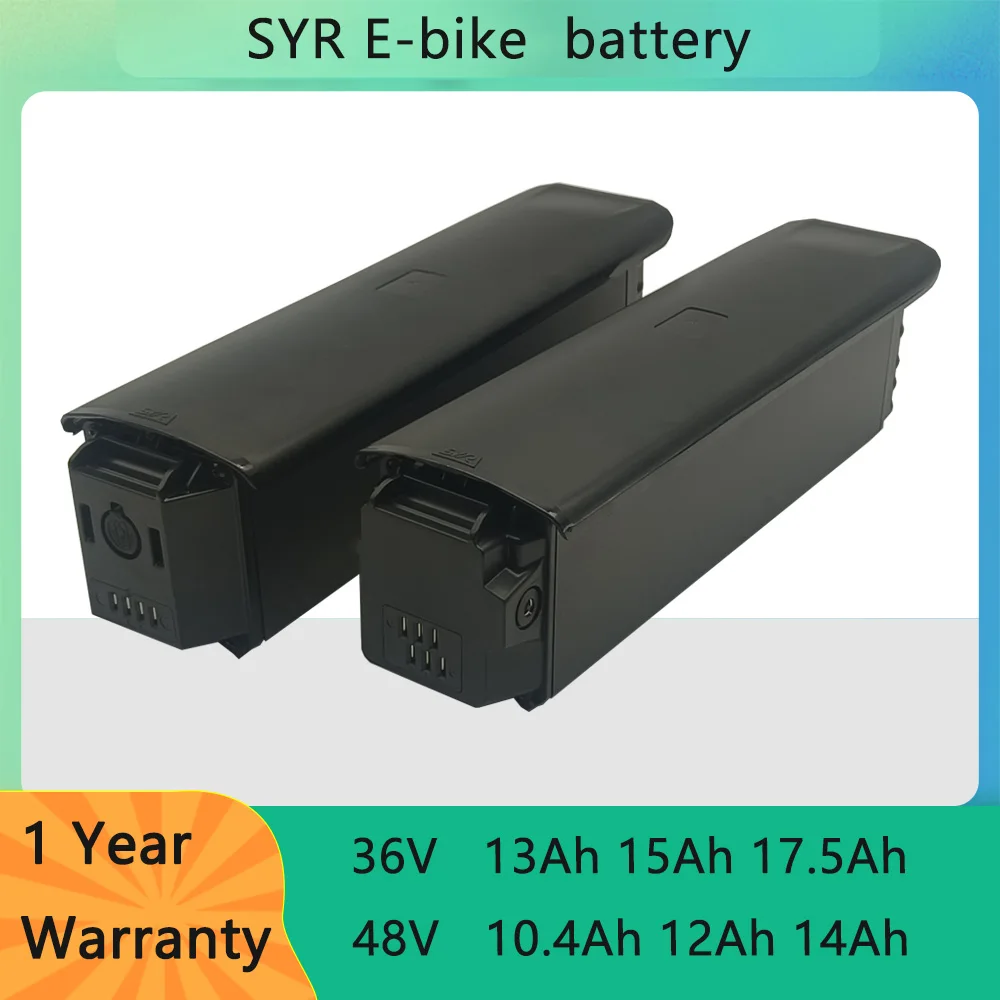 SYR E-bike Battery Pack 36V 13-17.5Ah 48V 10.4-14Ah Electric Bicycle Frame In Tube Batteries