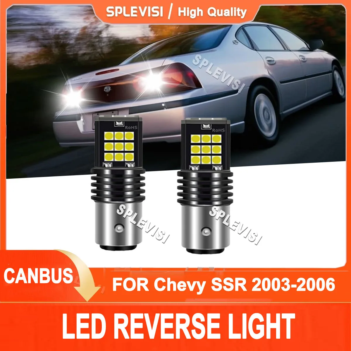 

2x 1157 6000K White LED Back Up Reverse Light Bulbs Lamp For Chevrolet Chevy Impala 1994-1996 SSR 2003 2004 2005 2006