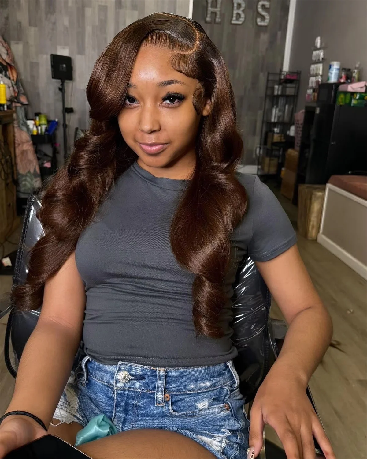 Chocolate Brown Body Wave Lace Front Lace Frontal Human Hair Wig 13x4 360 Transparent Lace Wigs Pre Plucked Baby Hair
