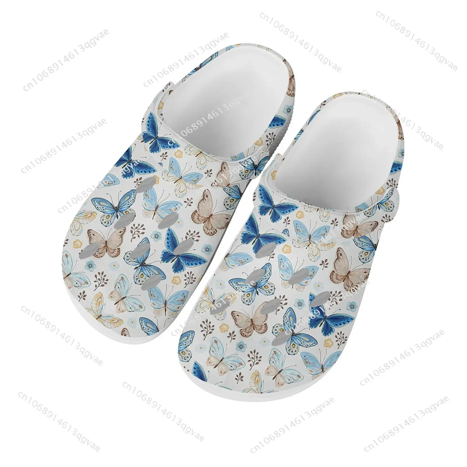 

Butterfly Prints Home Clogs Custom Water Shoes Mens Womens Teenager Sandals Garden Clog Breathable Beach Hole Slippers White