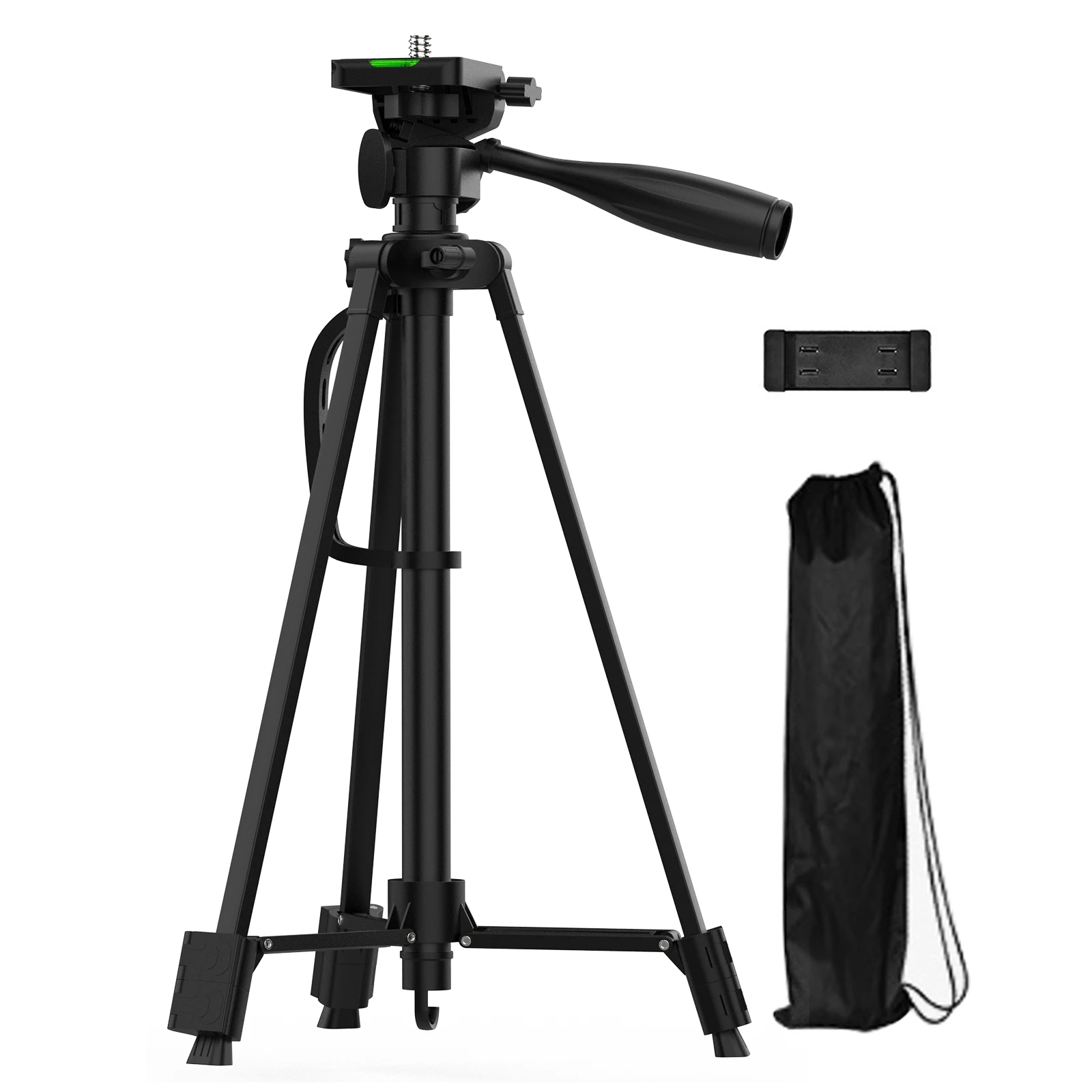 EMEET Statief, verstelbare vloerstandaard voor videocamera's en mobiele telefoons, 360 °   Pan Tilt Head, opvouwbare lichtgewicht standaard voor live-uitzendingen