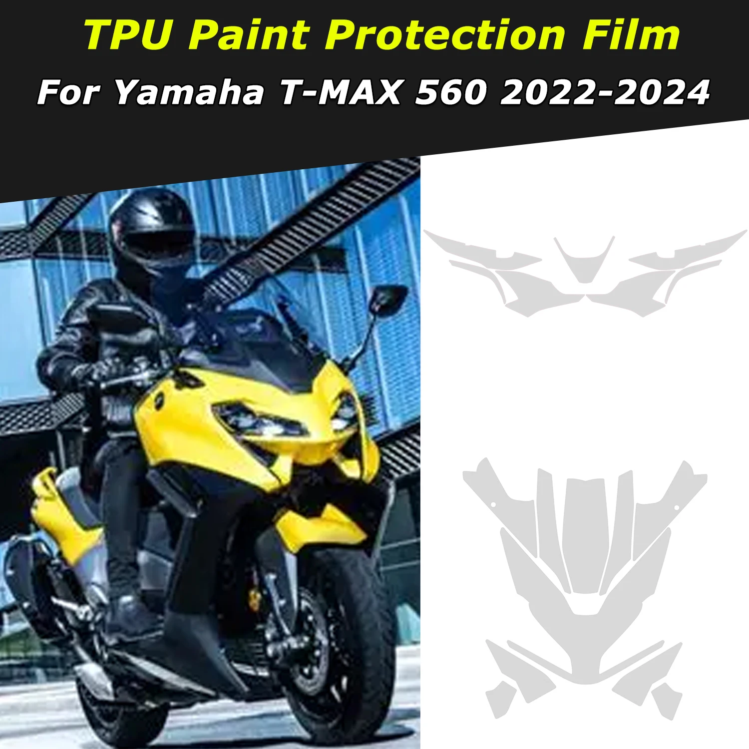 For Yamaha T-MAX 560 TMAX560 2022-2024 PPF Motorcycle TPU Protective Film Body Fairing Paint Invisible Protection Stickers Kit