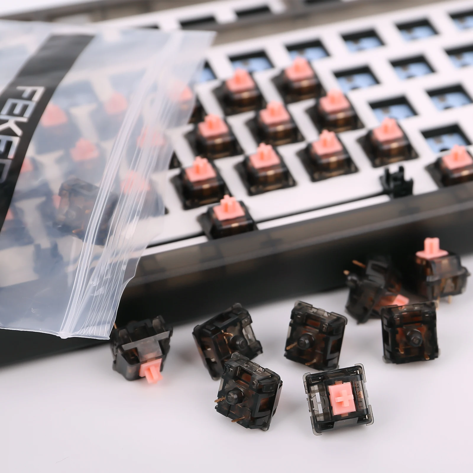 10-110 Chiếc Công Tắc FEKER Tương Tự Như Thánh Gấu Trúc Matcha 3Pin Cho Bàn Phím Cơ Keycaps Phụ Kiện Chơi Game Bàn Phím Chuyển