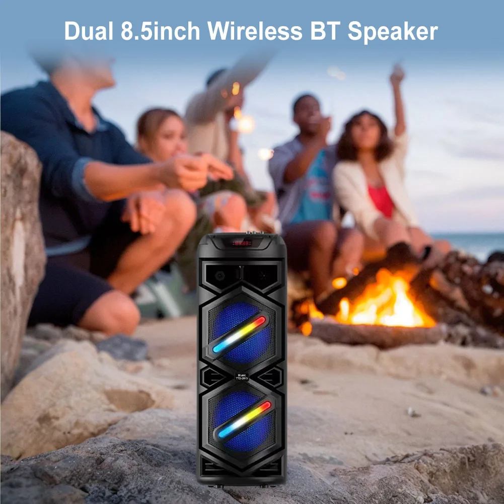 Bluetooth-Compatible Speaker Wireless Portable Speaker Subwoofer Stereo Loud Speaker Loud Boom Box Support FM Radio Stereo Sound