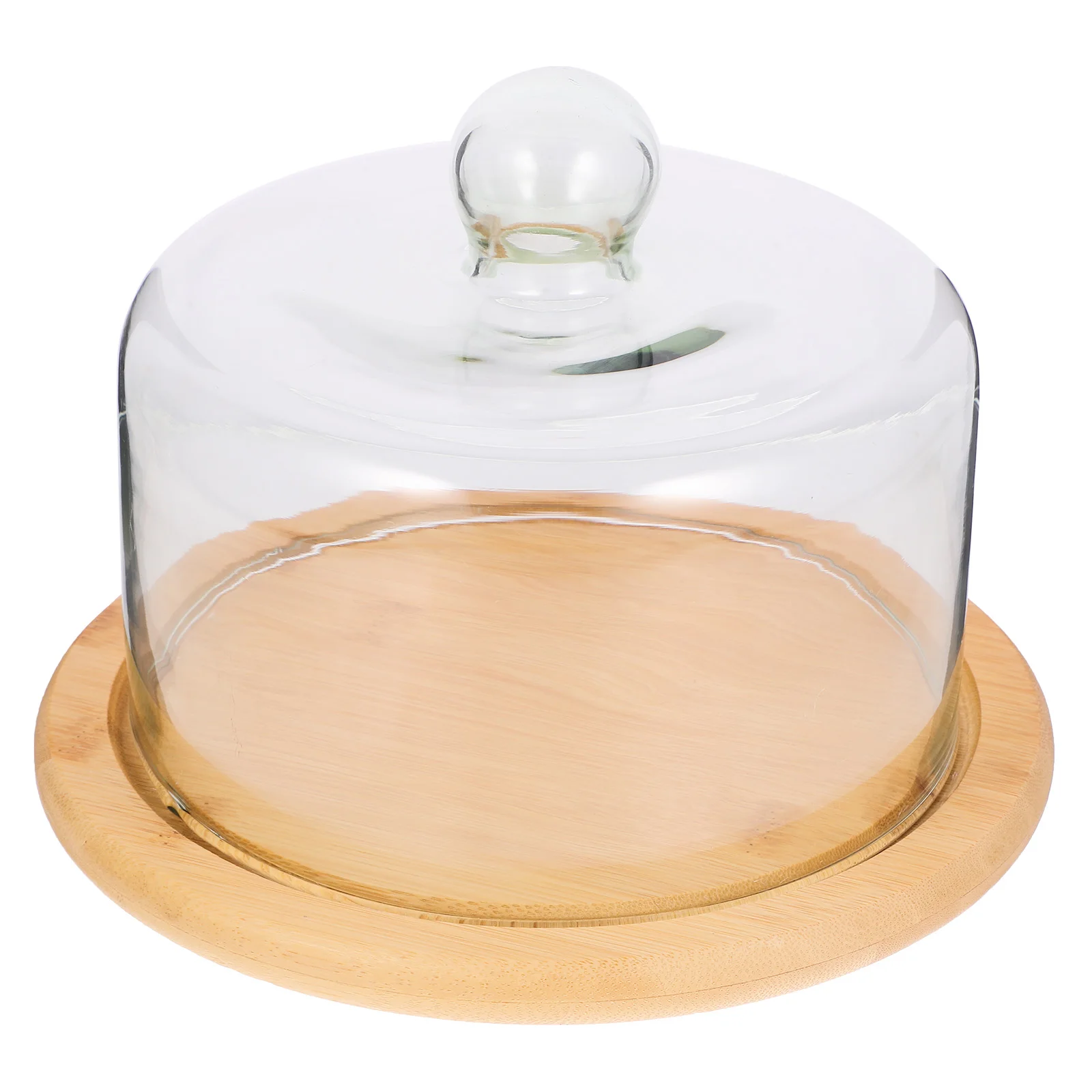 

bamboo tray with glass cover dessert tray household snack tray convenient pastry plate creative bread plate