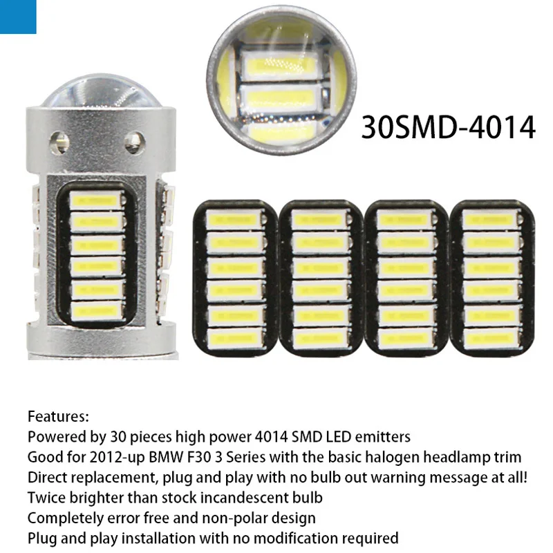 2 قطعة H8 H11 Led HB4 9006 أضواء الضباب لمبة 4014 30SMD H1 H3 880 الأبيض سيارة القيادة مصباح جيد الإضاءة السيارات الجبهة مصباح المصابيح ضوء 12 فولت