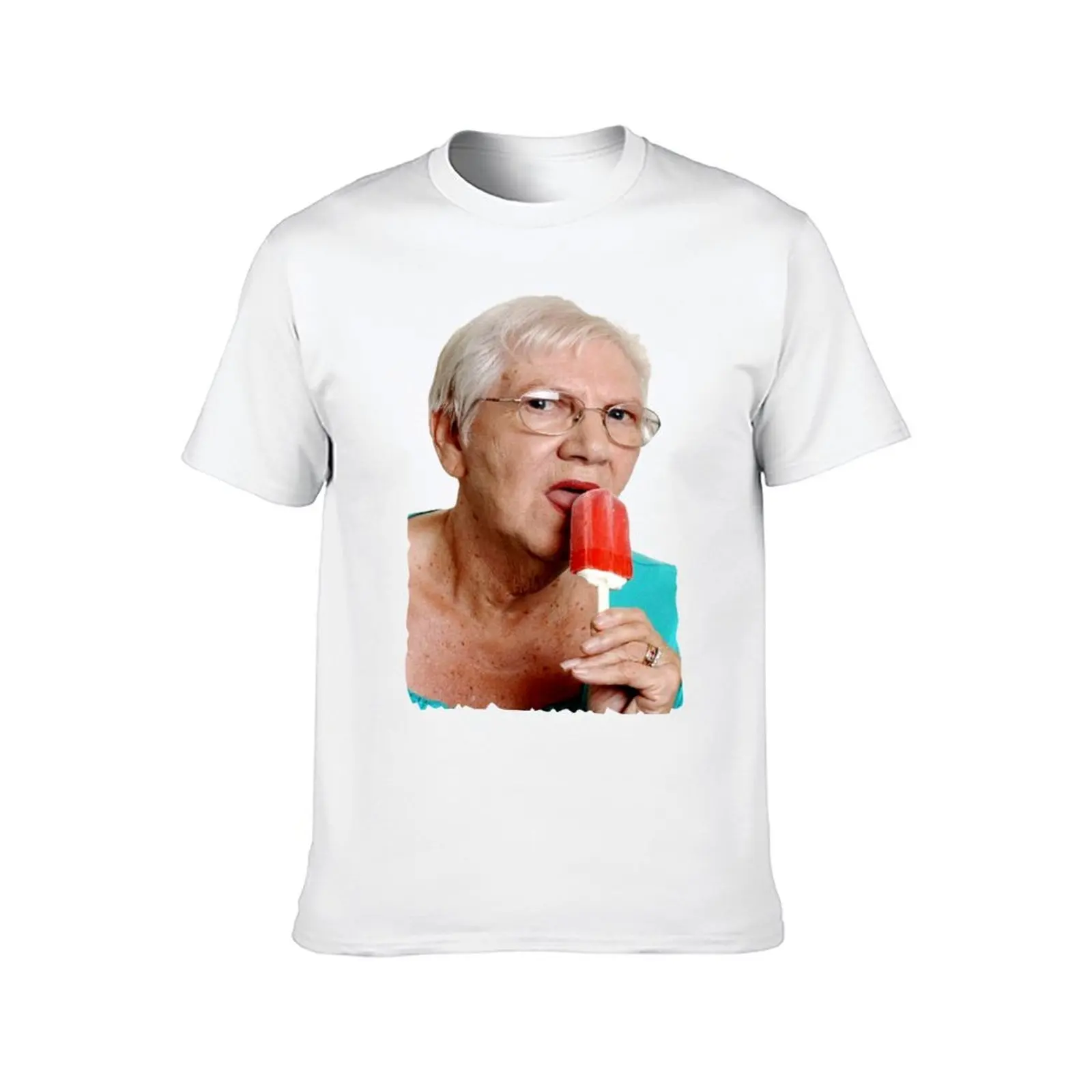 Granny Ice Lolly T-Shirt hippie clothes vintage graphic tee blue archive basketball graphic tees Men's t-shirts