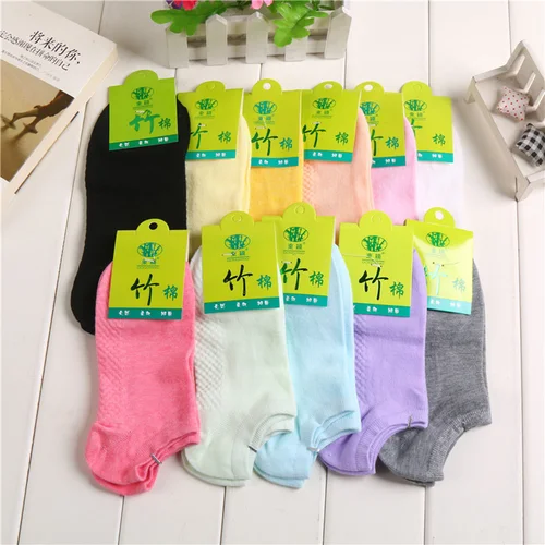 Imagen 1 del producto 5 pares de calcetines de fibra de bambú de calidad para mujer, calcetines de algodón transpirables para mujer, calcetines tobilleros bajos invisibles para mujer, calcetines de verano y otoño para mujer