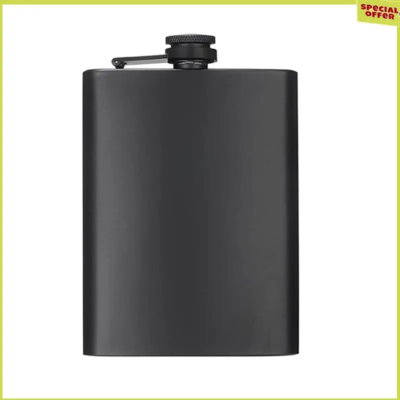 

A34R 6 Pack Hip Flasks For Liquor, 8 Oz Stainless Steel Leakproof Thin Flasks With Funnel For Men & Women (Matte Black)