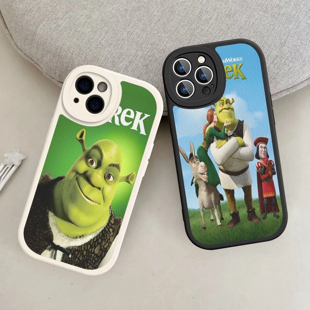 Cartoon Funny Movie S-Shreks Phone Case Hard Leather For IPhone 16 15 14 13 12 Mini 11 14 Pro Max Xs X Xr 7 8 Plus Fundas