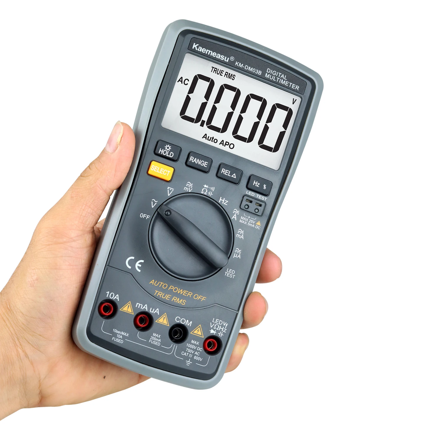 Kaemeasu New Large Screen 6000 Count Digital Multimeter DC/AC Resistance Capacitance Meters LED Testing KM-DM03B