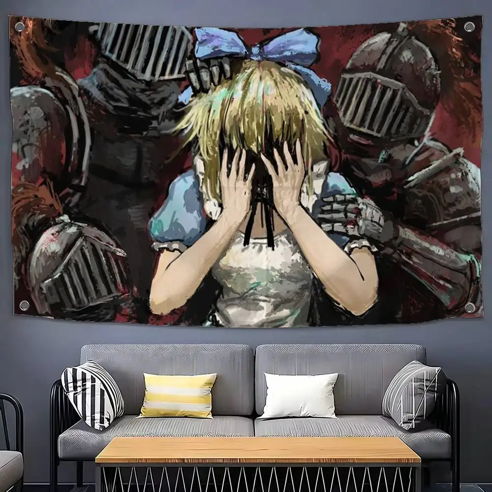 Game Black Souls Anime  Flags Wall Hanging Tapestry Outdoor Garage Room Decorative flag Background Blanket