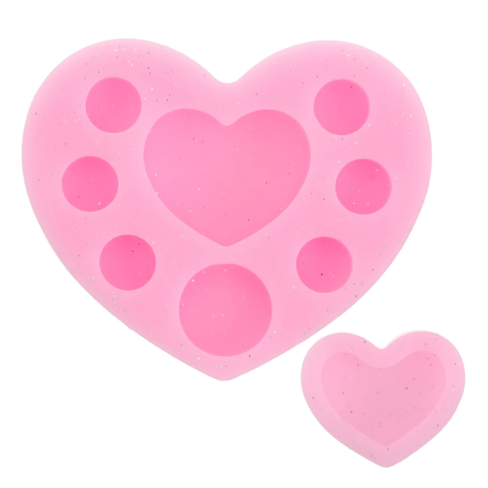 Silikonowa Paleta w Kształcie Serca do Liftingu Rzęs Różowa Wielokrotnego Użytku Zmywalna Taca do Mieszania Farb do Rzęs i Brwi Trwała Koloryzacja Brwi Laminacja Brwi Tusz do Tatuażu