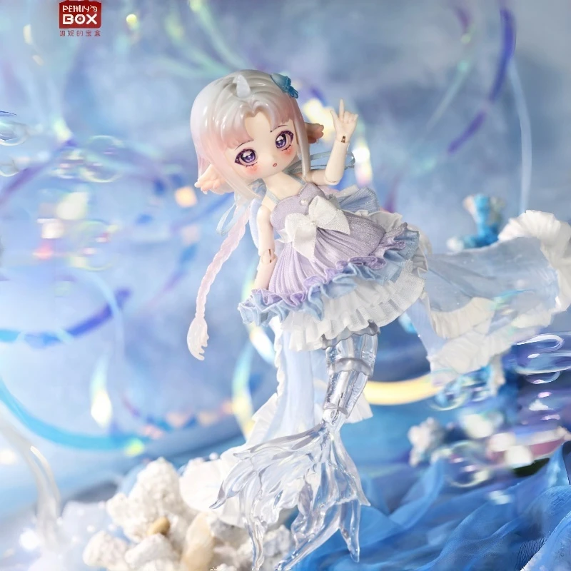 Pennys Box 1/8 Scale Bjd Mermaid Body B05 Tide Whisper Series Transparent Jointed Body Accessory For Collectible Figure Gift Toy