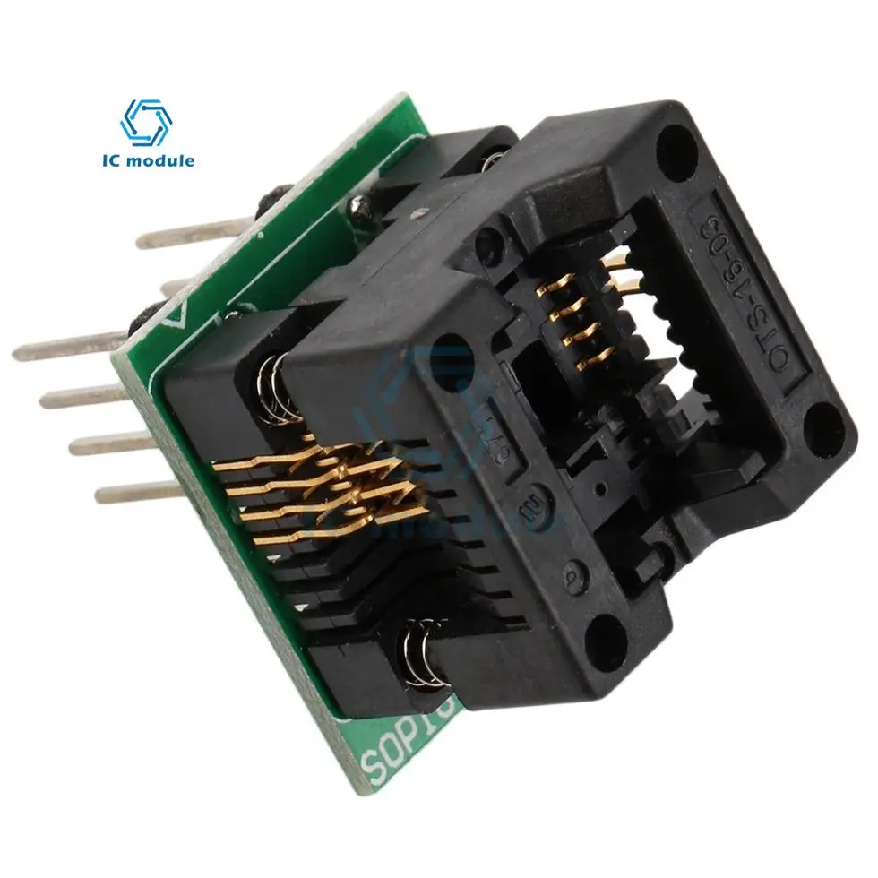 MSOP8 to DIP8 Wide-body Narrow-body Seat Wide 150mil 200mil Programmer Adapter SOIC8 to DIP8 IC Socket Blue Green