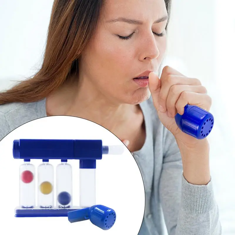 Incentive Spirometer Lung Trainer Breathing Exercise With 3 Balls Breather Device Breathing Trainer For Postoperative Recovery