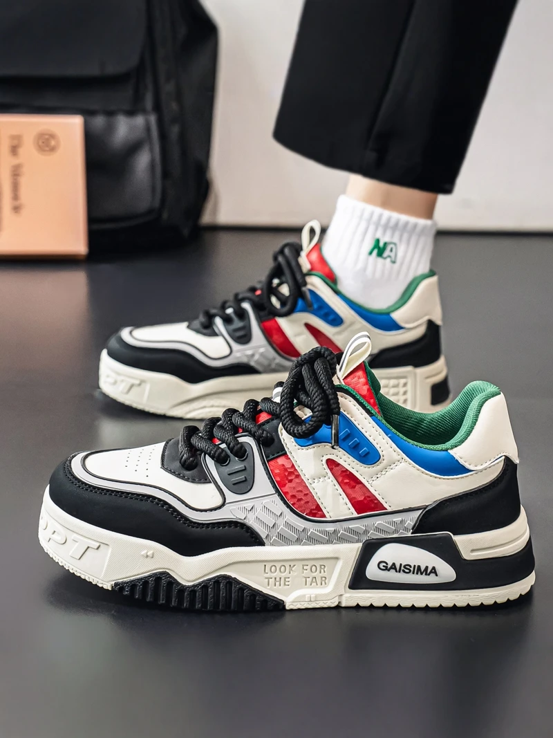Men's Casual Shoes 2026 New Autumn Versatile Small Audience Wine Red Leisure Board Shoes Teenagers Sports Heightening Large S...
