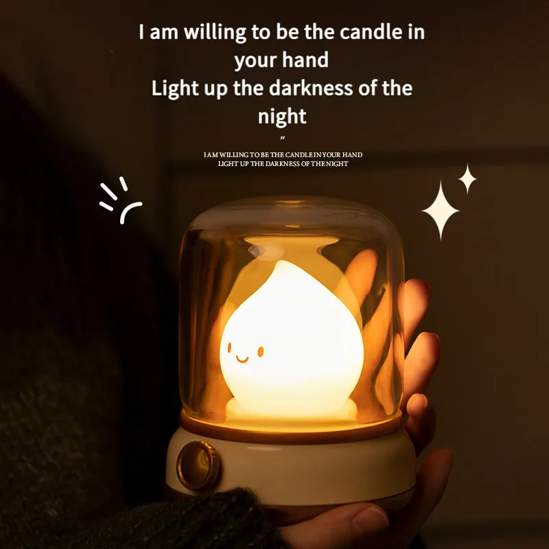 

Retro decorative oil lamp night light for bedroom sleeping baby feeding nursery eye care USB rechargeable kids dorm bedside lamp