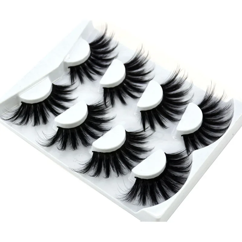 4 pairs of natural mink eyelashes 25mm eyelashes handmade eyelashes extended false eyelashes