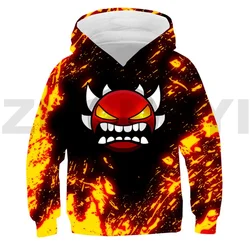 Jogo quente 3d anime geometria traço moletom com capuz adolescente oversized pulôver streetwear crianças geometria traço brinquedos moletom roupas masculinas