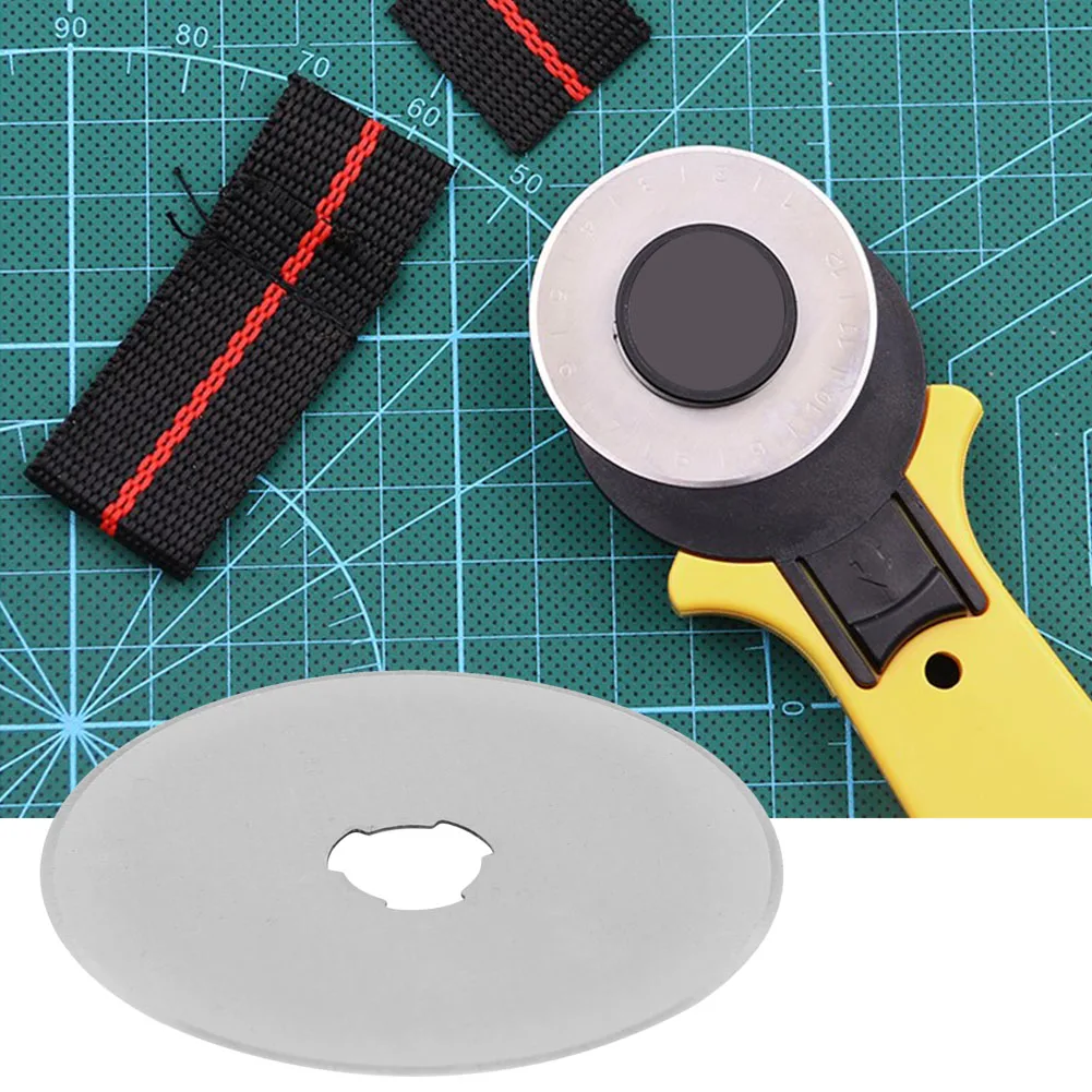 

10Pcs 45mm Roller Wheel Round Knife Blade Replacement Kit for Fabric Cloth Cutter Rotating Cutting Tool Accessories