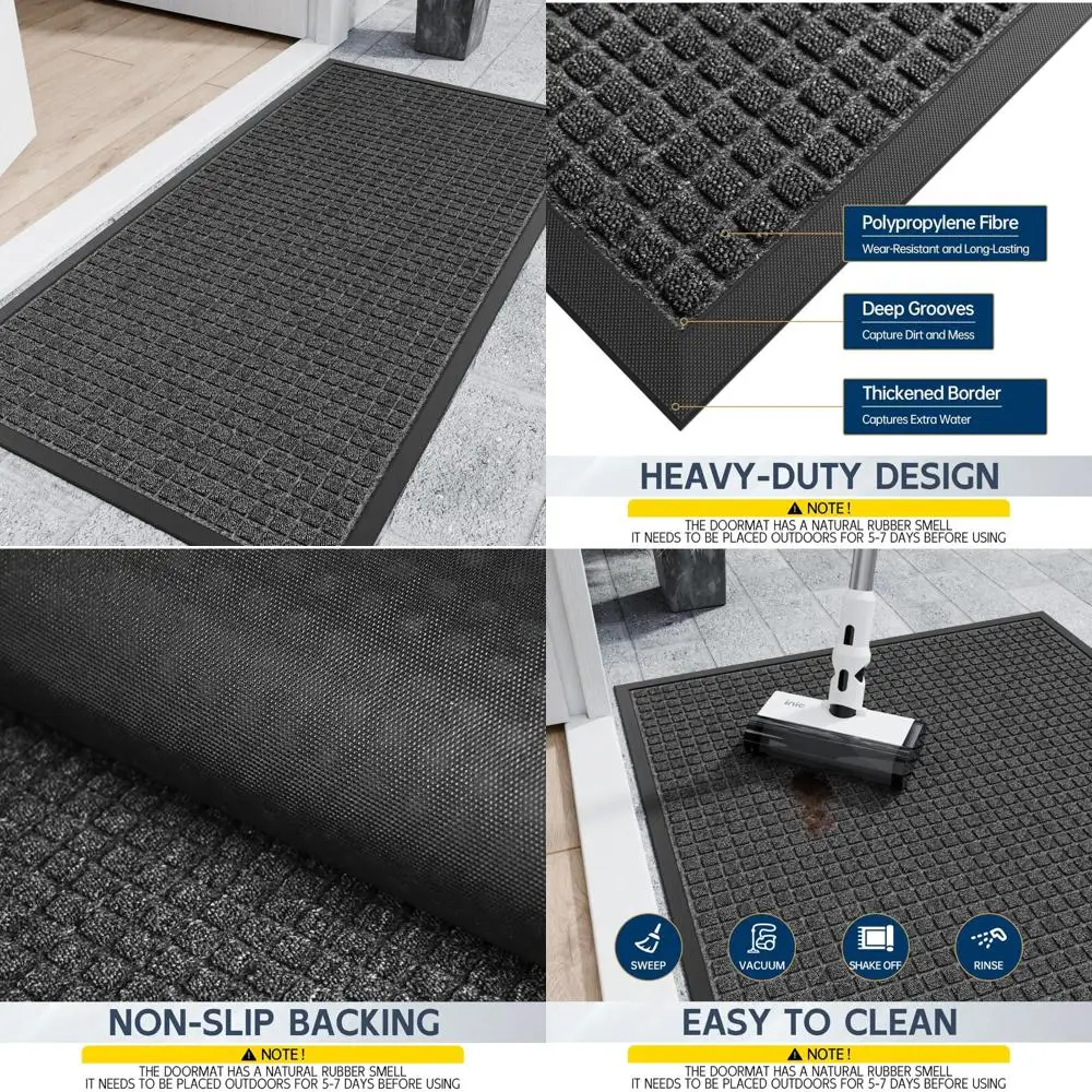 

Durable 48 x 36 Rubber-Backed Non-Slip Door Mat for Outdoor and Indoor Use