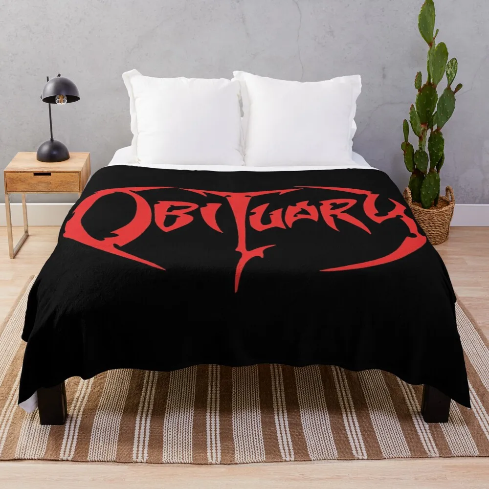 Obituary Red Throw Blanket Fashion Sofas halloween Extra Large Throw Luxury Throw Blankets