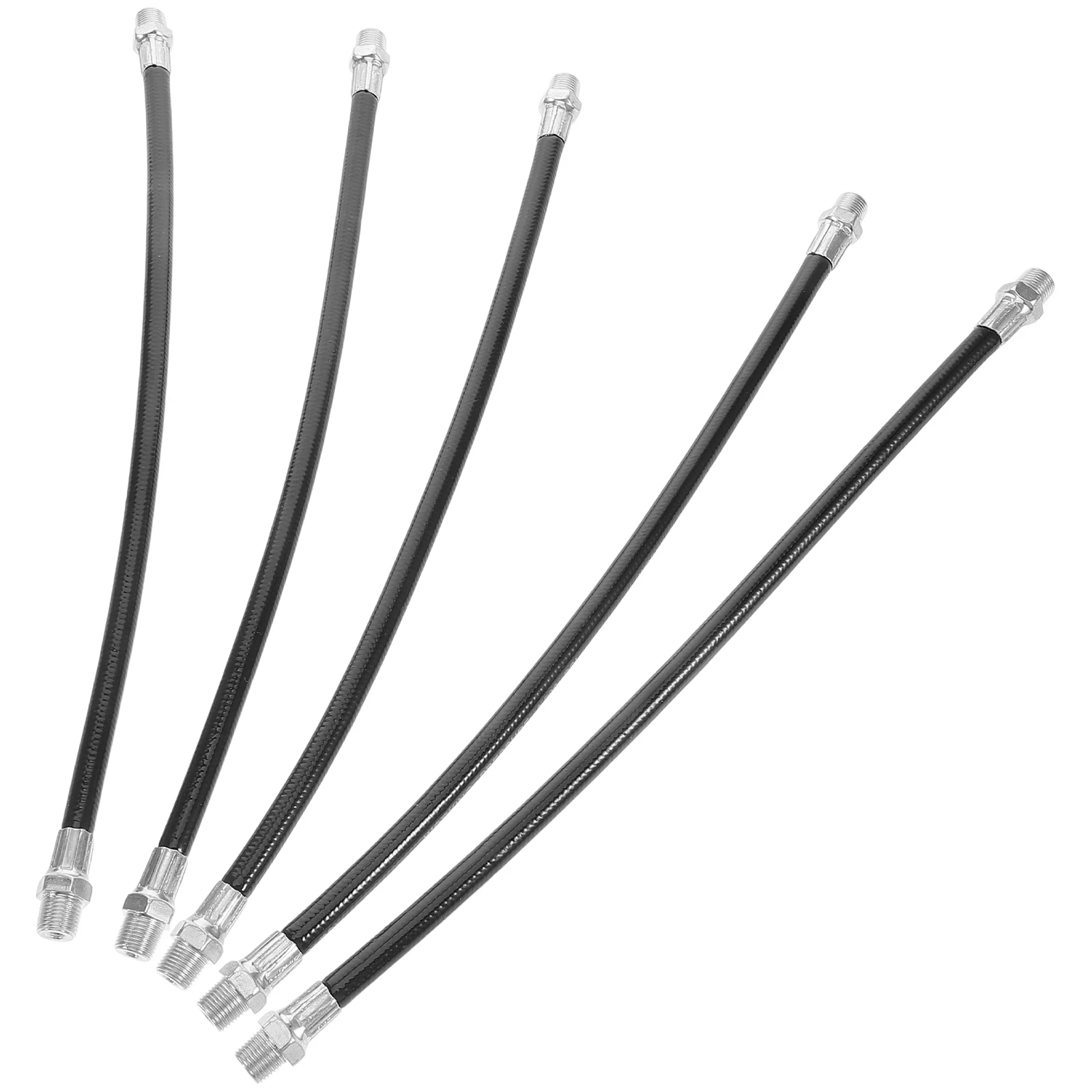 

5pcs Grease Hose Flexible High Pressure Durable Plastic Metal Double Handle Lubrication Tool Compatible Car Adapters Yellow