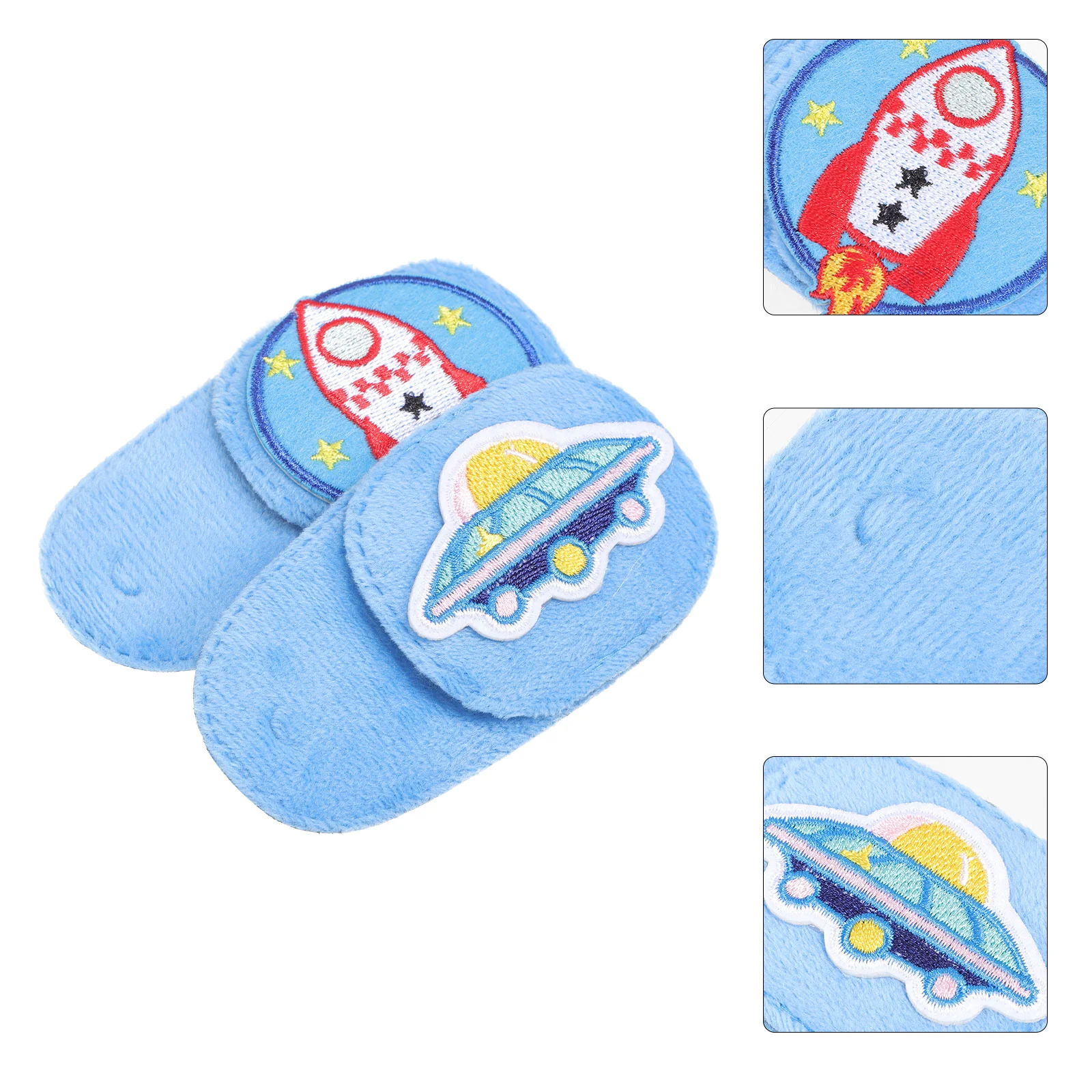 2 Pcs Single Eye Mask Amblyopia Child Eyeglasses Flannel Patches for Kids with Lazy