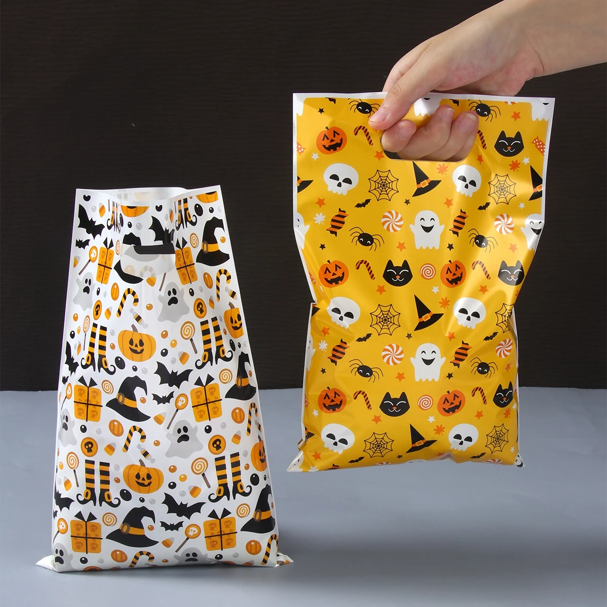 Halloween Candy Bag Pumpkin Bat Cookie Bags Kids Gift Packaging Bag Party Supplies Trick or Treat Halloween Birthday Party Decor