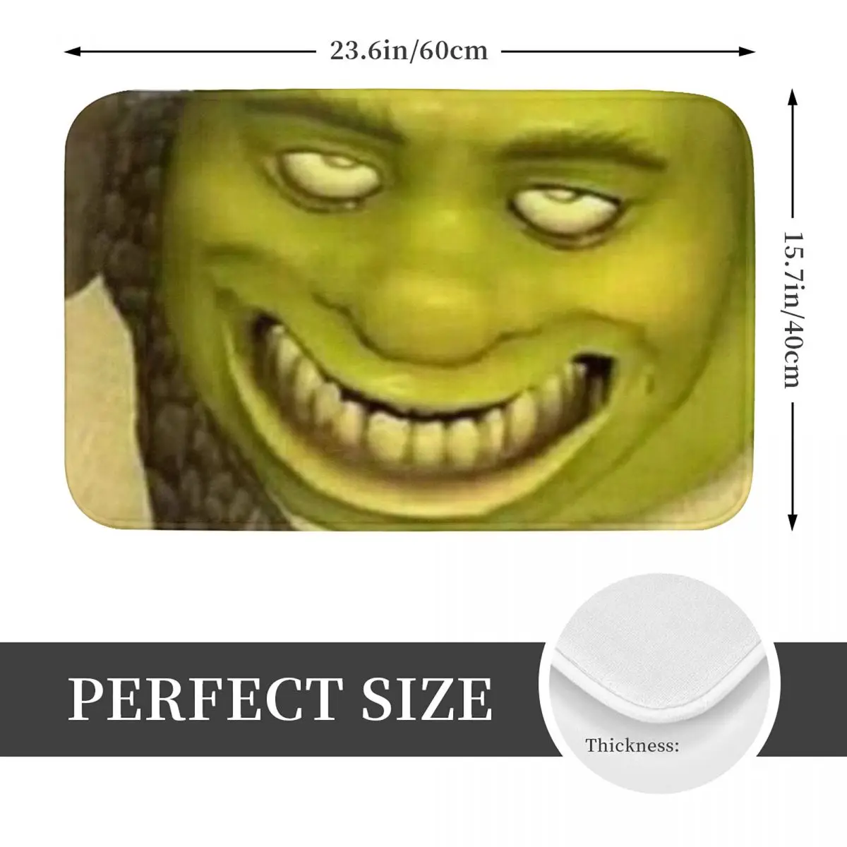 Shrek Meme Non-slip Doormat Floor Mat Dust-proo Carpet Rug for Kitchen Entrance Home Bathroom Living room Footpad Mats