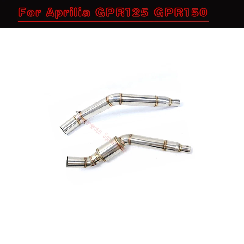

Глушитель выхлопа мотоцикла из нержавеющей стали с трубкой катализатора среднего звена, выхлопная труба мотоцикла для Aprilia GPR125 GPR150