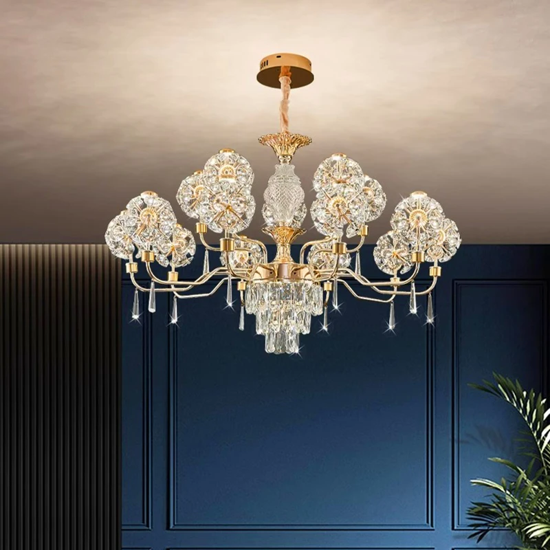 home decorationPendant lights, luxury crystal living room chandelier, bedroom Pendant lamp, ceiling light, indoor lighting