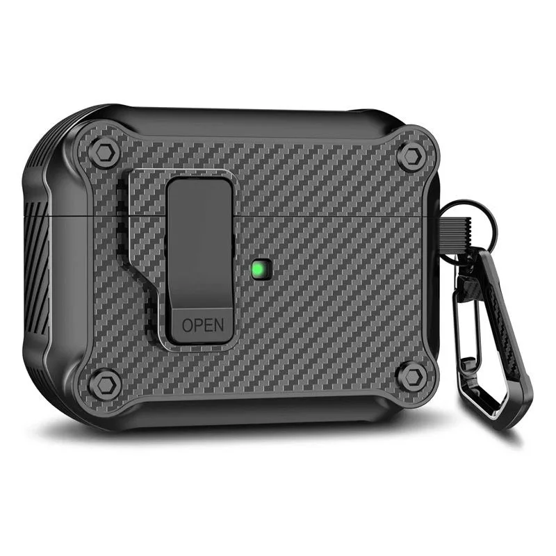 

For AirPods Pro 2 Case Shocproof Man Military Case for AirPods Pro2 3 2 1 Pro 2nd 3rd Gen Case Carbon Fiber Cover Air Pods Pro