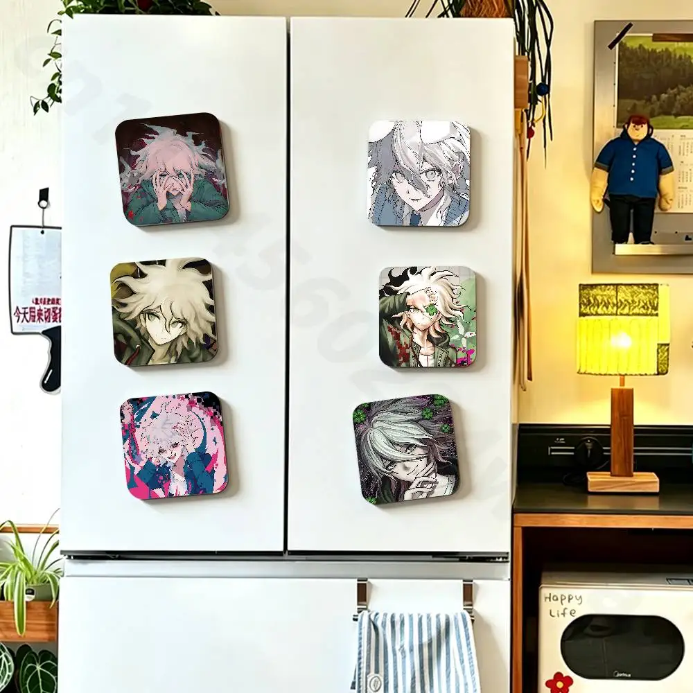 N-Nagito Komaeda  Fridge Magnet Personalized Magnetic Durable Plastic Square Picture Surface Fridge Magnets
