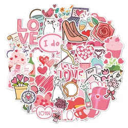 100PCS Colorful  Love Hearts Stickers For Decoration Planner Phone Case Scrapbook Journals Decoration Suitcase Helmet Stickers