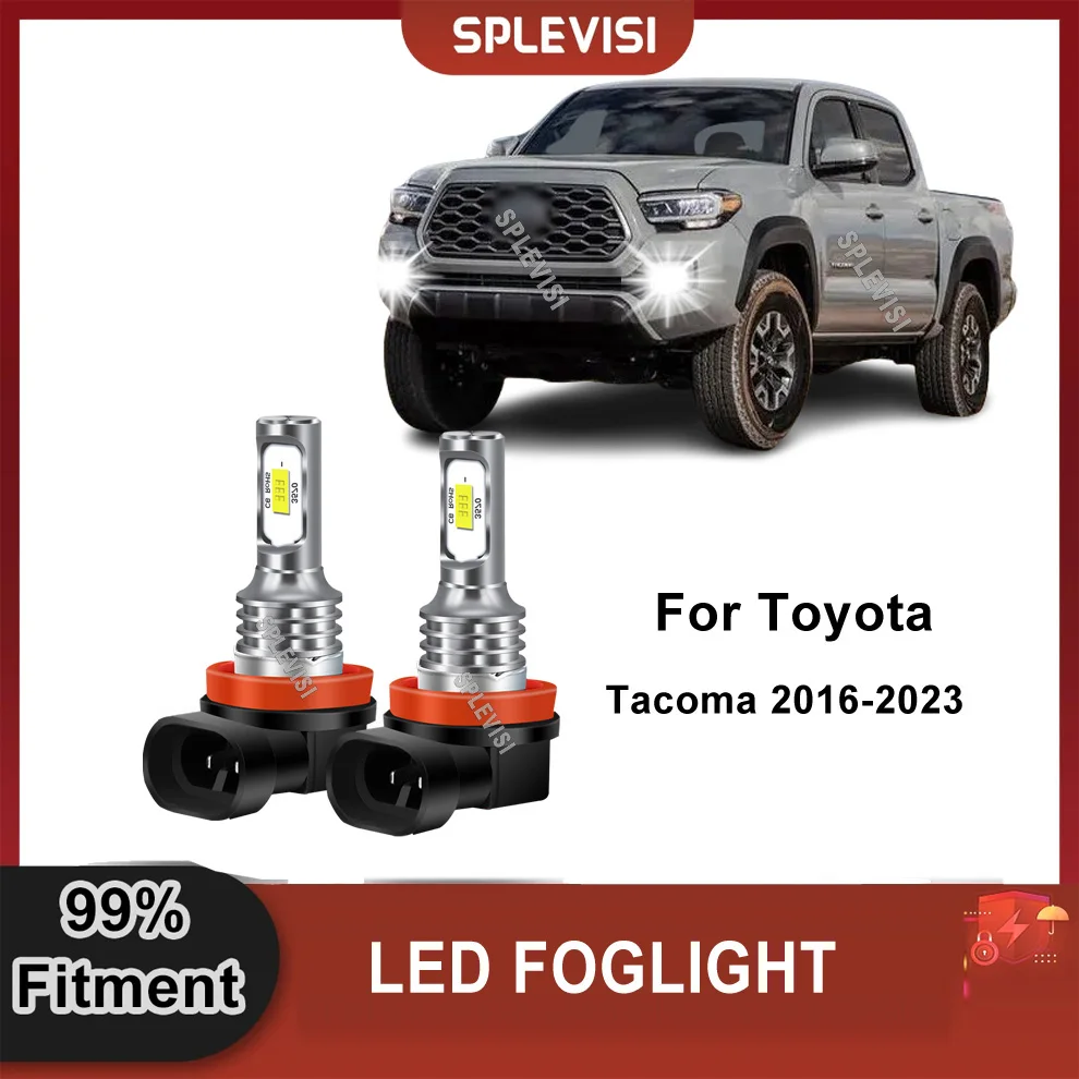 

2x Front Fog Lamp Light Bulbs PGJ19-2 For Toyota Tacoma 2016-2023 2016 2017 2018 2019 2020 2021 2022 2023 4Runner 2010-2018