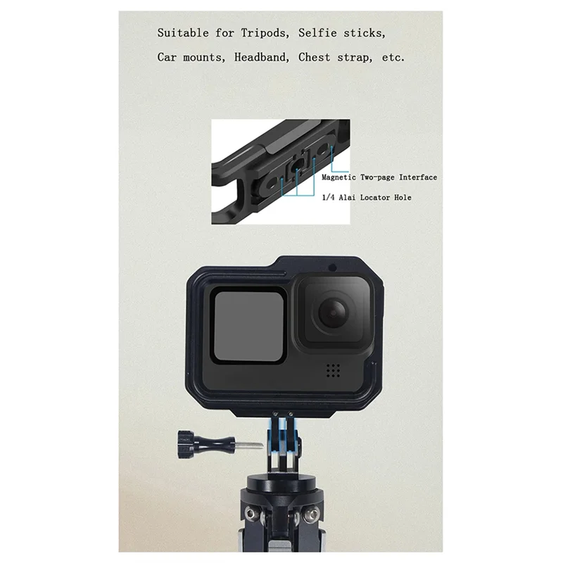 Клетка VO для Gopro 13, металлическая клетка, быстросъемное крепление, полная защитная рамка, аксессуары