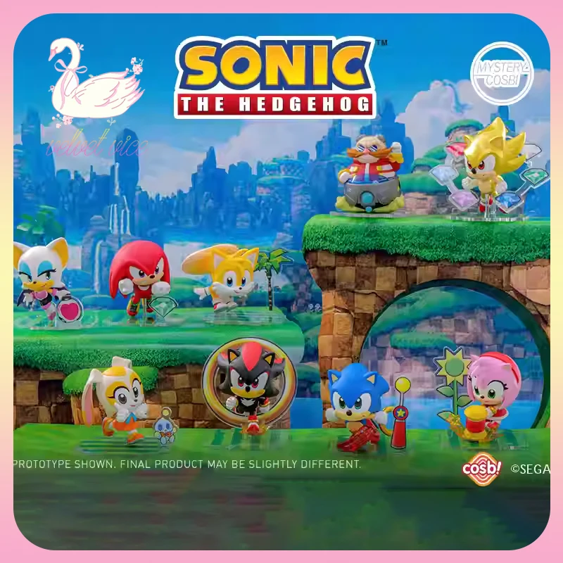 

Original Hot Toys Sonic The Hedgehog Cosbi Collection Blind Box Cute Figures Ornament Trendy Toys Anime Peripheral Kids Gift