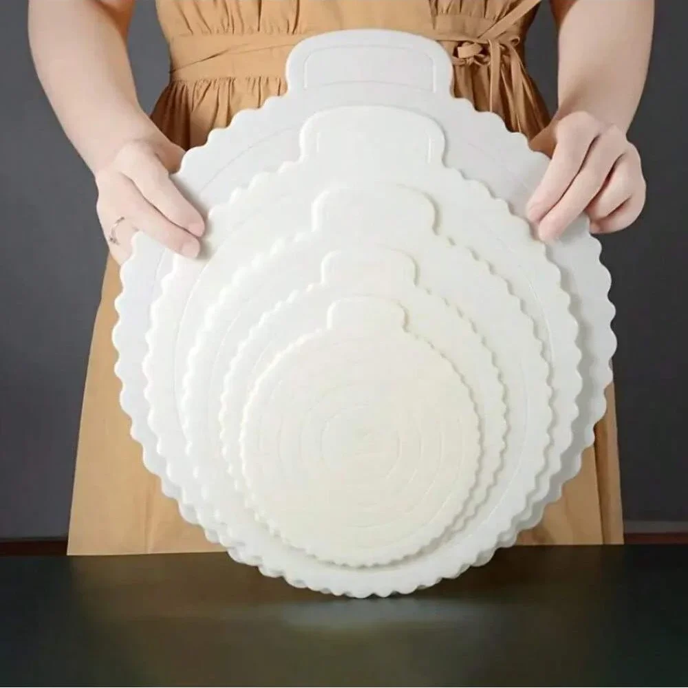 قاعدة كعك بلاستيكية قابلة لإعادة الاستخدام ، صينية حلوى ، ناعمة ، تنظيف ، عيد ميلاد ، المنزل ، الخبز ، الحفلات ، وسادة تزيين ، طعام ، 4 ، 6 ، 8 ، 10 ، 12 بوصة ، 1 VA #6