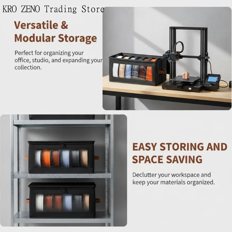 🔝1*Filament Storage Box - 3D Printer Filament Storage Containers, 3D Printing Accessories Holder Rack For Home, Office Workshop