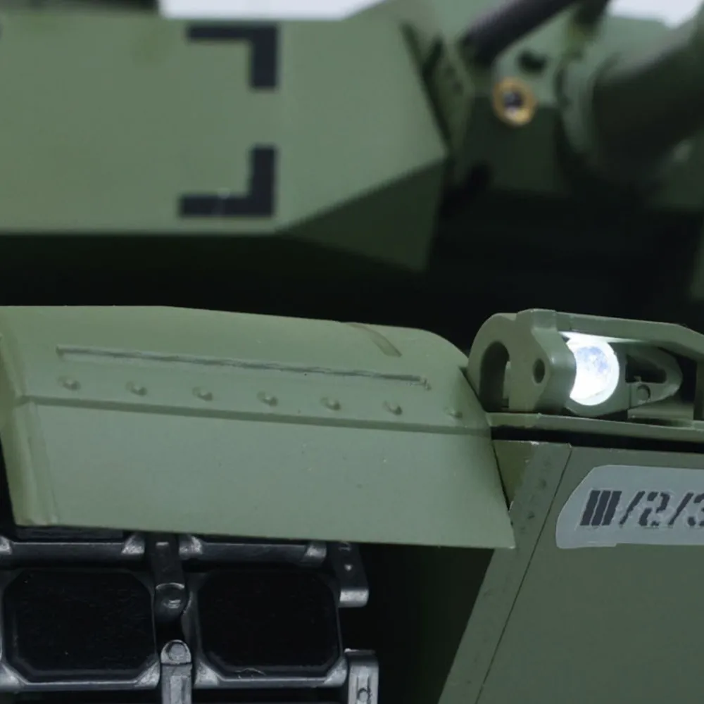 1:16 توكان الهيكل المعدني التحكم عن بعد معركة دبابة أبرامز M1A2 3918 360 دوران برميل نكص الارتفاع الليزر تهدف الضوء #1